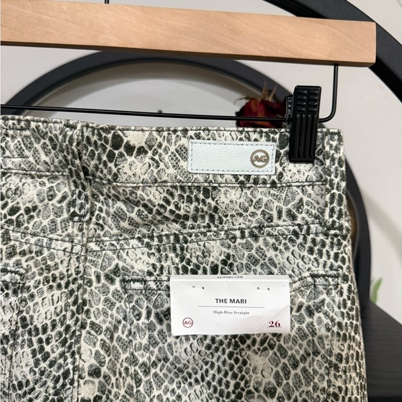 AG ADRIANO GOLDSCHMIEL The Mari Snake Jeans high rise straight size 26 - Picture 7 of 10